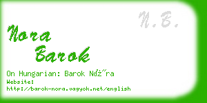 nora barok business card